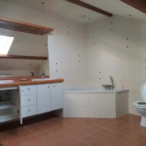 Séjour rustique avant rénovation