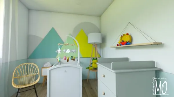 Chambre douce et harmonieuse bébé - Projet de rénovation à Andrézieux-Bouthéon