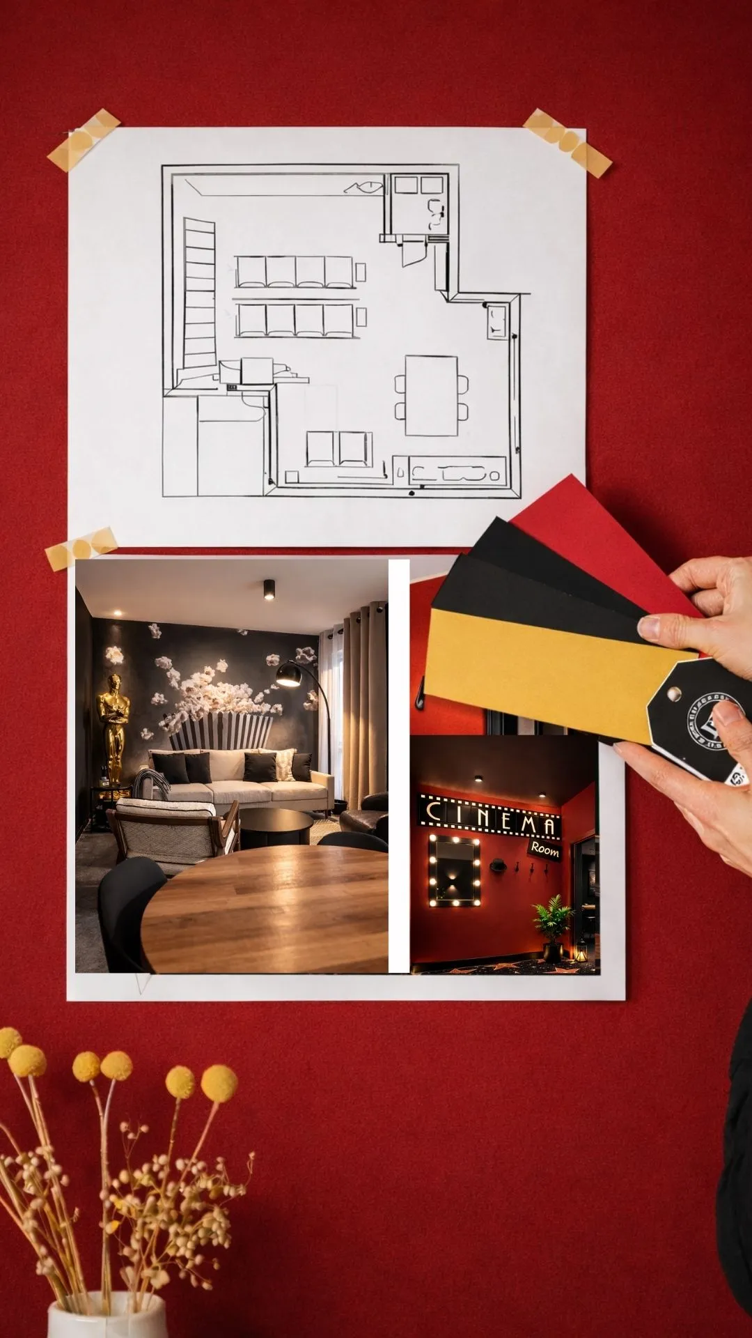 Ambiance chambre et références au 7ème art dans le design