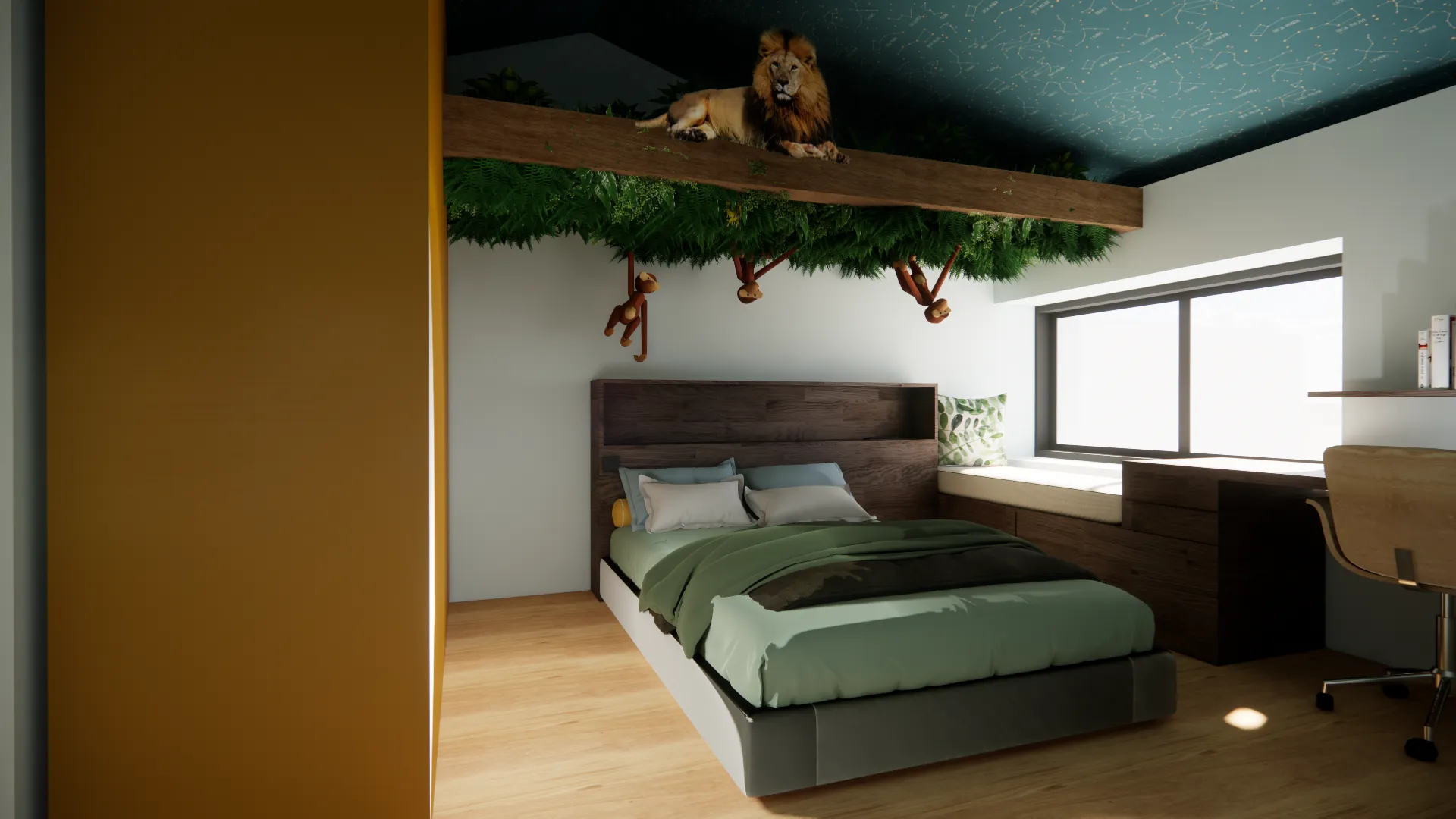 Design intérieur des espaces de nuit et chambres